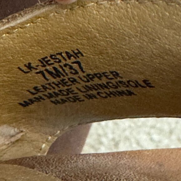 Lucky Brand Womens Jestah Wedge Sandals Ankle Strap Leather Zip-Up Size 7M - Picture 11 of 12